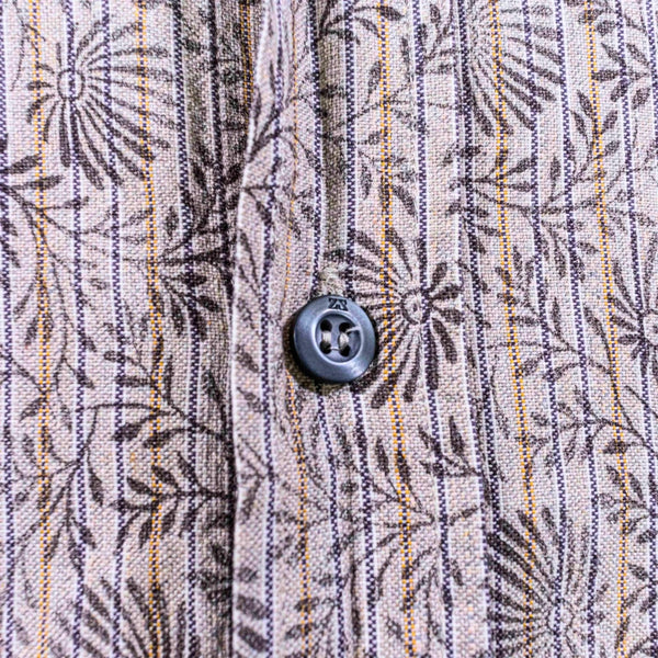 Ermenegildo Zegna Sport Floral Stripe Button Down Shirt Mens M Cotton Romania