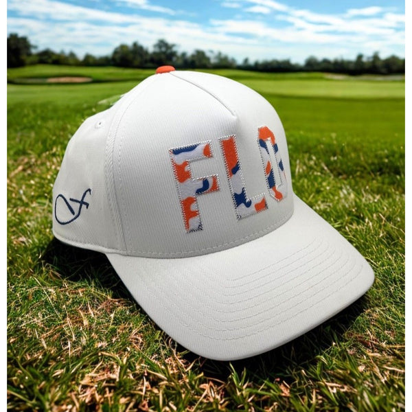 Floridian National Golf Club G/Fore FLO Snapback Hat White Camo Adjustable