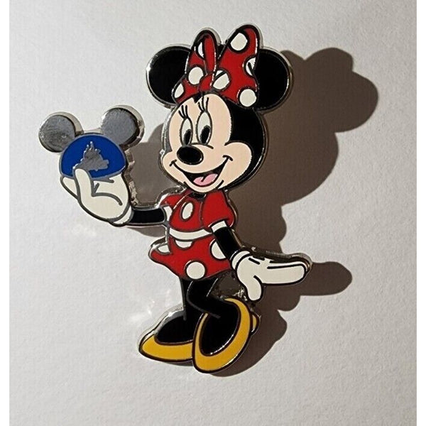 Disney Minnie Mouse Holding Mickey Silver Ears Hat 2009 Trading Pin #67010