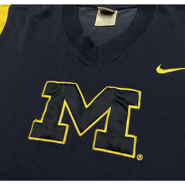 Michigan Wolverines Nike Basketball Shooting Shirt XL 90s Vintage NCAA EUC
