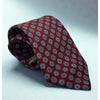 Christian Dior Monsieur Silk Tie Red Geometric Medallion Vintage Made in USA