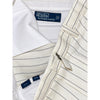 Polo Ralph Lauren Cream Linen Cotton Pinstripe Pleated Trousers Pants 34x32