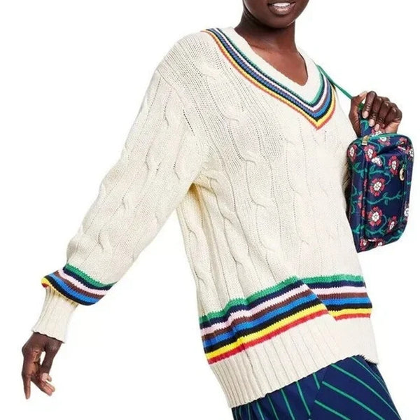 Rowing Blazers x Target Croquet Stripe Cable Knit Sweater Unisex XS NWT Sold Out