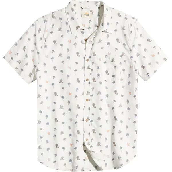 Marine Layer Island Cotton Plain Weave Shirt 2XL NWT Short Sleeve