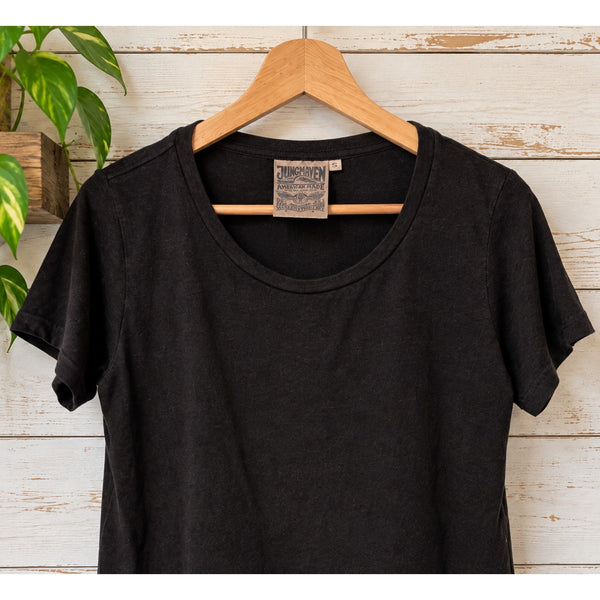 Jungmaven Sydney Dress Small Black Hemp Organic Cotton USA Maxi Tee Dress S