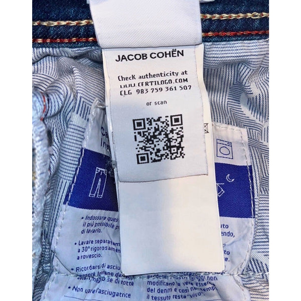 Jacob Cohen Bard Selvedge Denim Jeans Mens 36x26 Made In Italy Auth MSRP $880