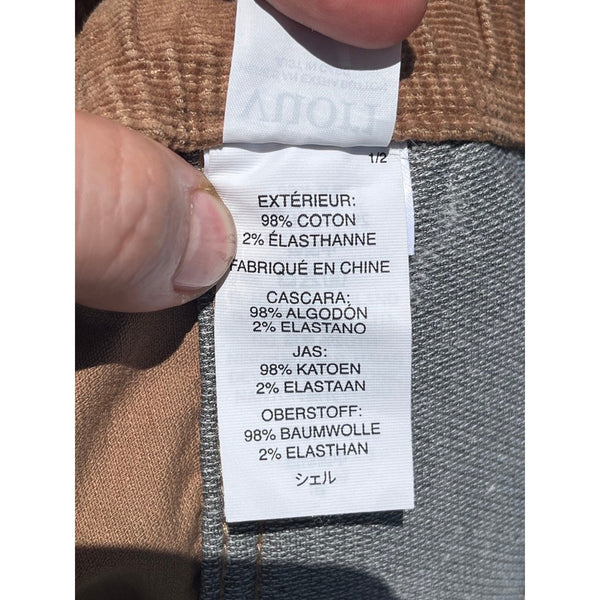 Vuori Optimist Pants Mens Large Camel Corduroy Drawstring Stretch Casual V440 NW