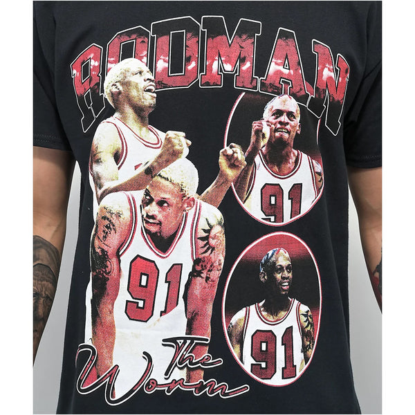 Dennis Rodman Chicago Bulls The Worm T-Shirt Men’s Large 90s Style NBA Graphic
