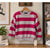 Balenciaga Kids Striped Sweatshirt Pink Gray Size 6 NWT $295 Designer
