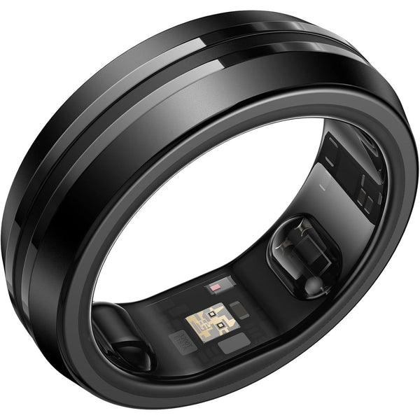 Renpho Lynx Smart Ring Size 8 Black Health Fitness Tracker w/ Charging Case NIB