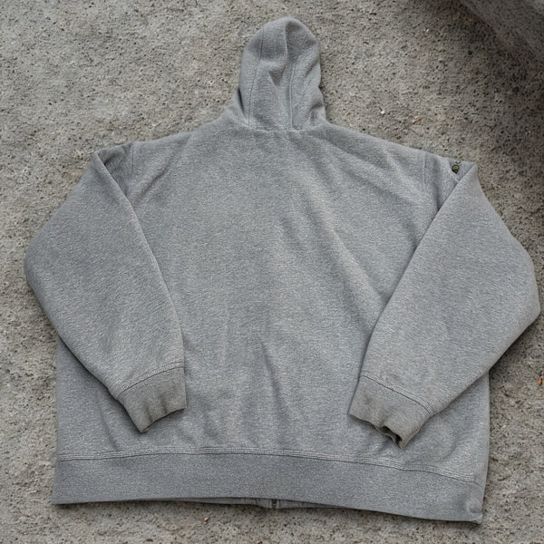 L.L.Bean Katahdin Iron Works Sherpa Lined Full Zip Hoodie Heather Grey Sz. Large