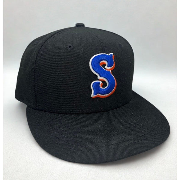 Syracuse Mets New Era 59FIFTY On-Field Alternate Fitted Hat 7 1/8 Black MiLB