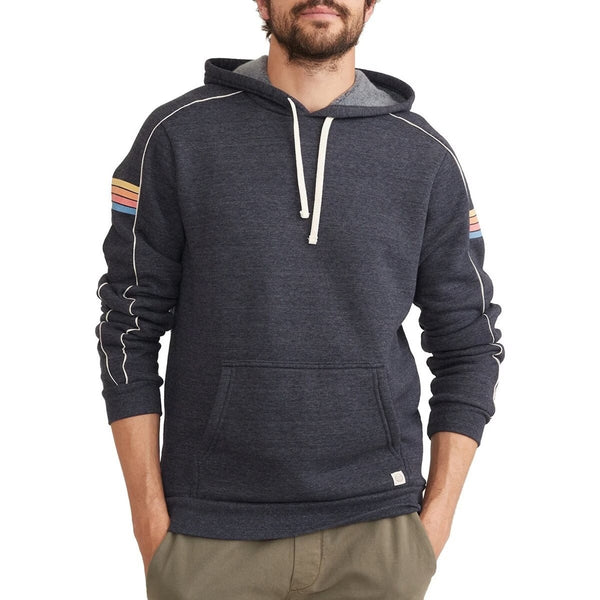 Marine Layer Banks Varsity Hoodie Men's Medium Navy Tri-Blend Pullover NWOT