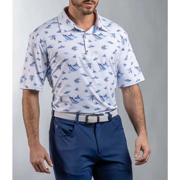 Scales Gear Biting Polo Shirt XL NWT Offshore Clubhouse Fishing Golf MSRP $80