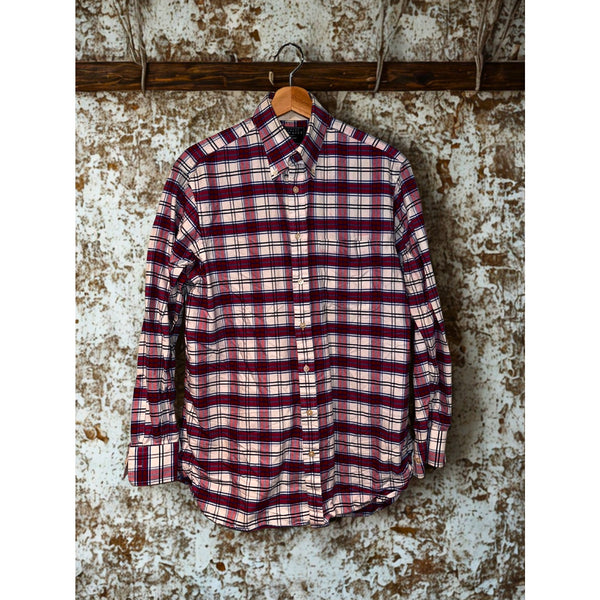 Charles Tyrwhitt Oxford Weave Dress Shirt Non Iron Slim Fit Check Men's Sz. M