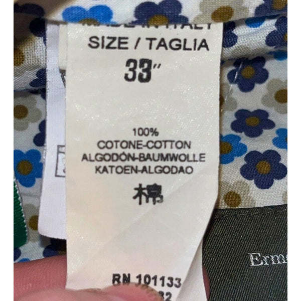 Ermenegildo Zegna Men’s Beige Stretch Cotton 5 Pocket Pants 33x30 Casual Italy