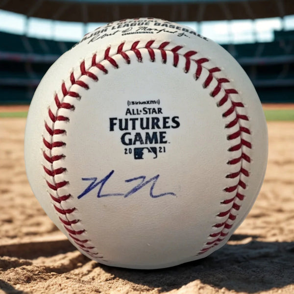 Max Meyer Autographed 2021 All Star Futures Game Baseball Miami Marlins Star