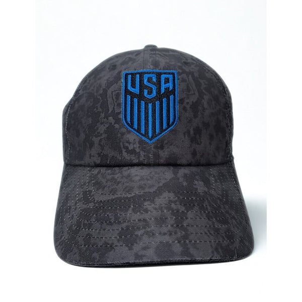 Nike USA USMNT Heritage86 Dri-FIT Adjustable Strapback Hat Black Wave Print Cap