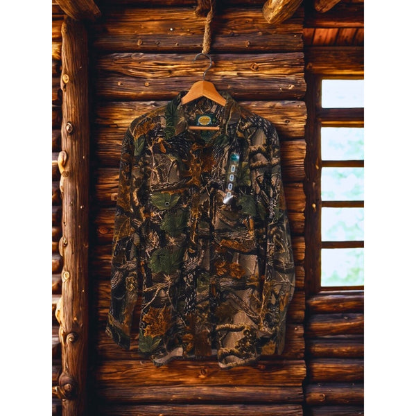 Cabela's Seclusion 3D Camo Shirt Men's M Reg VTG Deadstock NWT Hunting Woods
