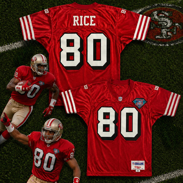 San Francisco 49ers Jerry Rice 1994 Authentic Wilson Pro Line Jersey 46 EUC