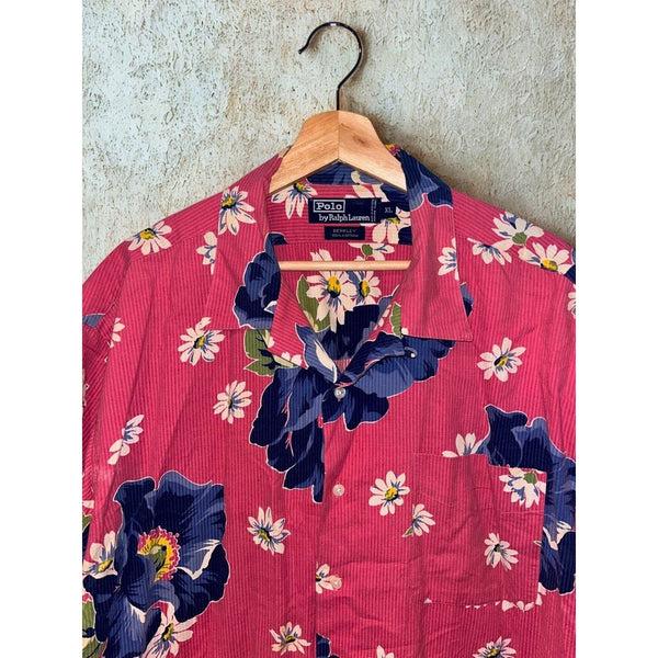 Polo Ralph Lauren Berkley Floral Hawaiian Shirt XL Made in USA Vintage