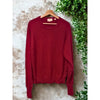 100% Cashmere 2-Ply Knit Pullover Sweater Red Size L Classic (Damage) Vintage