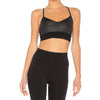 Alo Yoga Lavish Strappy Sports Bra Black Glossy Mesh XS NWT