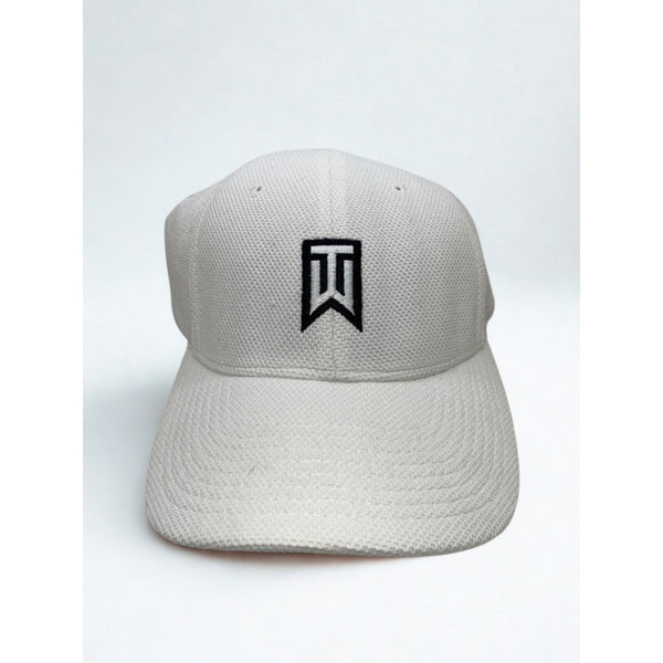 Nike Golf Tiger Woods TW White Flex Fit Mesh Hat Cap M/L Vintage Dri-FIT Rare