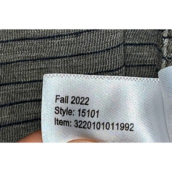 Marine Layer T-Shirt M/L Olive Green Navy Stripe Signature Pocket Style 15101