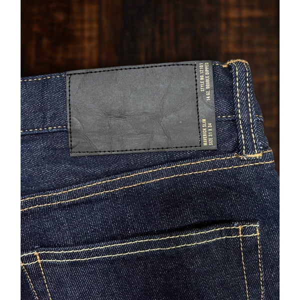 Buck Mason Maverick Slim Jeans 31x34 Blue 14oz Double Dipped Japanese Denim