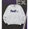 FedEx Lee Ultraweight Sweatshirt Mens Large White Logo Crewneck USA Vintage 90s