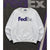 FedEx Lee Ultraweight Sweatshirt Mens Large White Logo Crewneck USA Vintage 90s
