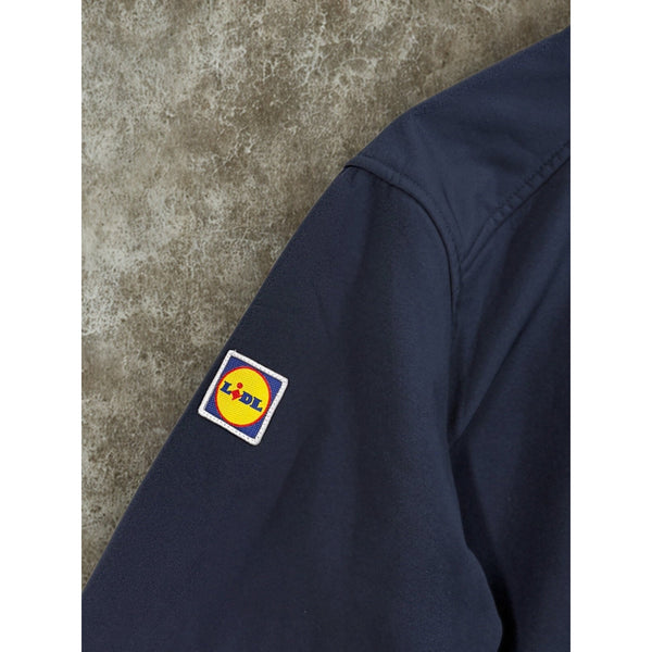 Lidl Employee Softshell Jacket XL Navy Blue Full Zip Long Sleeve Pockets EUC