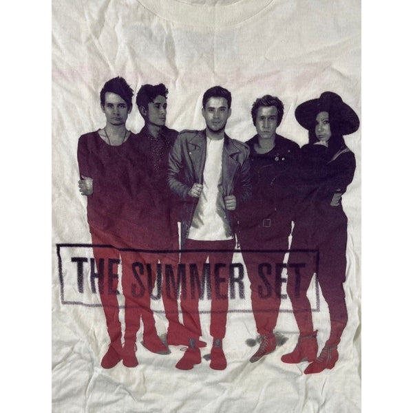 The Summer Set The Stories For Monday Tour T-Shirt Men’s S White Band Tee