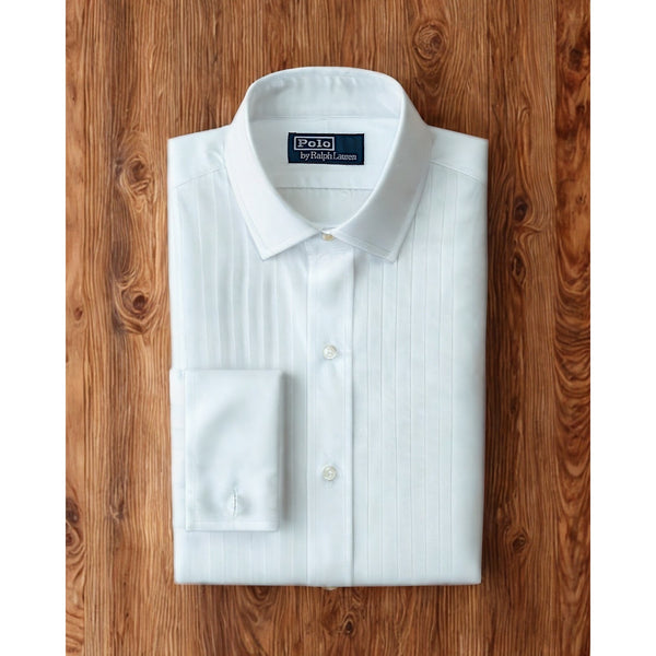 Polo Ralph Lauren Classic Fit Tuxedo Shirt White Mens 14.5 32 Vintage 1980s