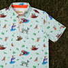 RSVLTS Flintstones Loyal Order of Dinosaurs Golf Polo XL Breakfast Balls NWOT