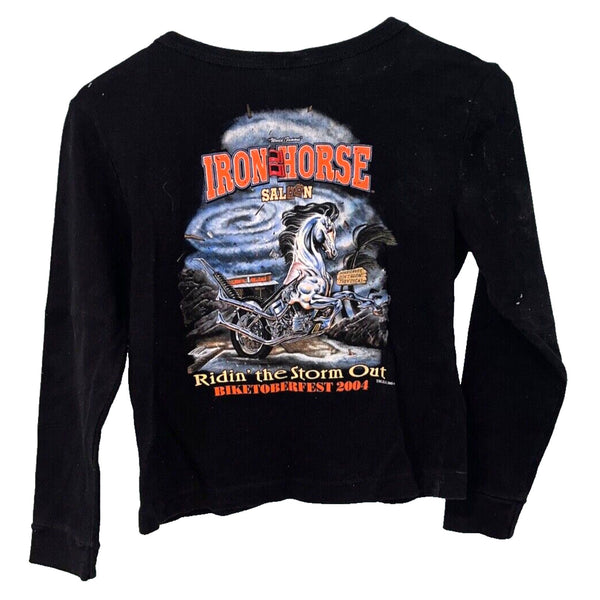 Iron Horse Saloon 2004 Biketoberfest Women's Sz. M Henley Harley Motorcycle