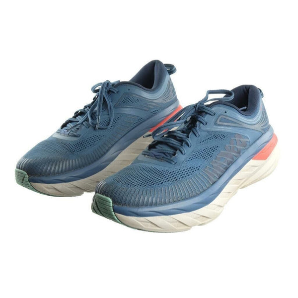 Hoka One One Bondi 7 Running Shoes Sneakers Mens Size 11.5 2E Blue Gray Athletic