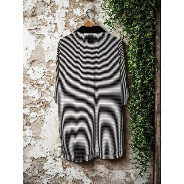 FootJoy Polo Shirt Mens L Bald Head Island Club Striped Golf ProDry Lisle EUC