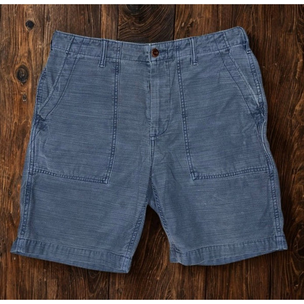 Outerknown Voyager Utility Shorts Mens 32 Blue Organic Cotton Military Casual