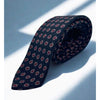 Polo Ralph Lauren Wool Tie Handmade USA Vintage Navy Paisley Dot England