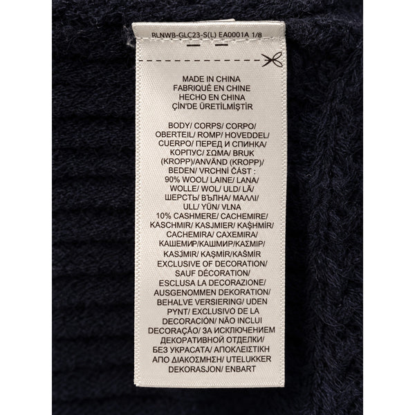 Polo Ralph Lauren Wool Cashmere Cable Knit Crewneck Sweater Men's Large Navy