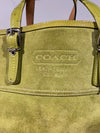 Coach Hamptons Ante Patente Carryall Bolso Bolso Tote Raro Auténtico Verde