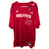 NC State Wolfpack Adidas #22 Red Button-Up Men's Baseball Jersey Sz. 2XL NWT