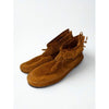 Minnetonka 283 Back Zip Fringe Ankle Boots Suede Brown Women’s Sz 9 w/ Box