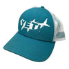 YETI Tarpon Fish Light Blue (Teal) Trucker Hat Ball Cap Mesh Snapback