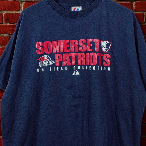 Somerset Patriots Majestic On Field Collection T Shirt 2XL New York Yankees MiLB
