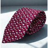 Salvatore Ferragamo Vintage Silk Tie Italy Floral Hand Made 100% Luxury Red
