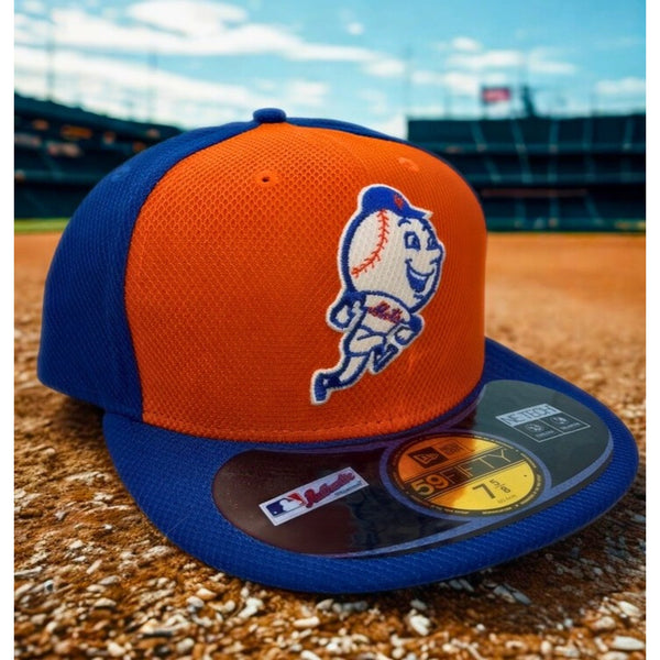 New York Mets Mr Met 2015 Postseason New Era 59FIFTY Fitted Hat Size 7 5/8 NWT