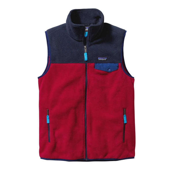 Patagonia Synchilla Snap-T Fleece Vest Men’s M Red Navy FA15 Retro Outdoor